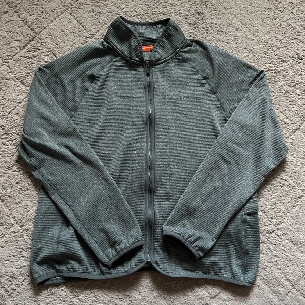 Merrell Fleece Lined Full Zip Jacket Athleisure Hiking Outdoor Utility Size M